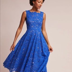Anthropologie Tracy Reese Cerulean sky dress size 6P/6R